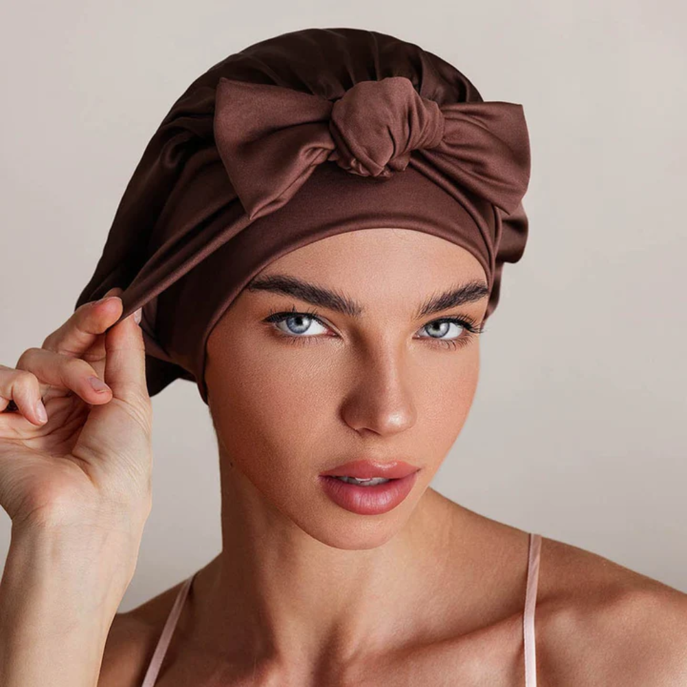 Bonnet de nuit en soie