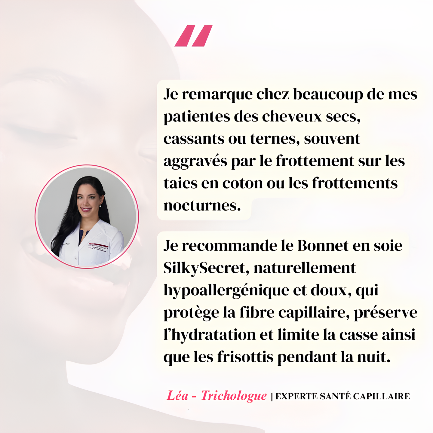 Bonnet de nuit en soie